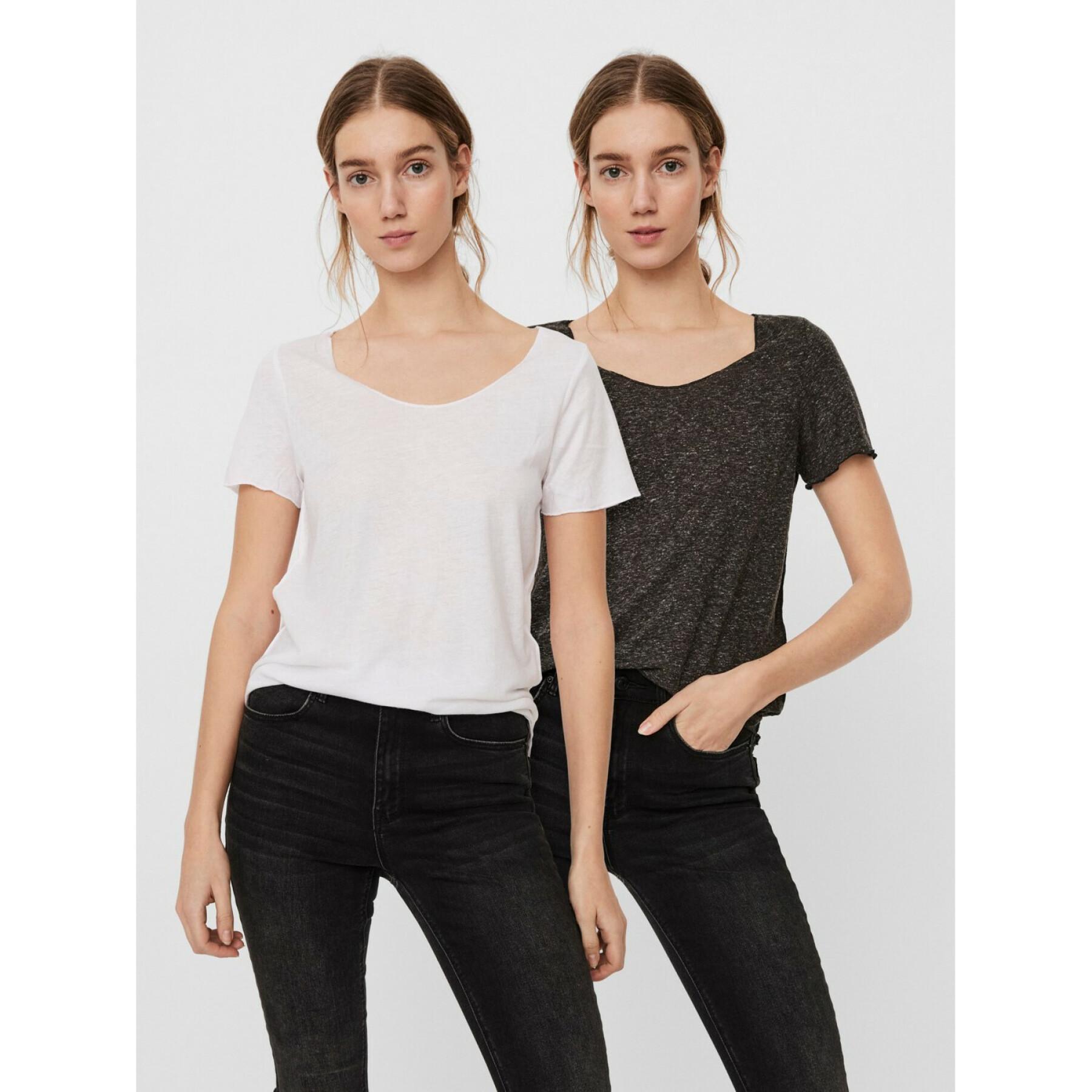 Set of 2 women's t-shirts Vero Moda vmlua