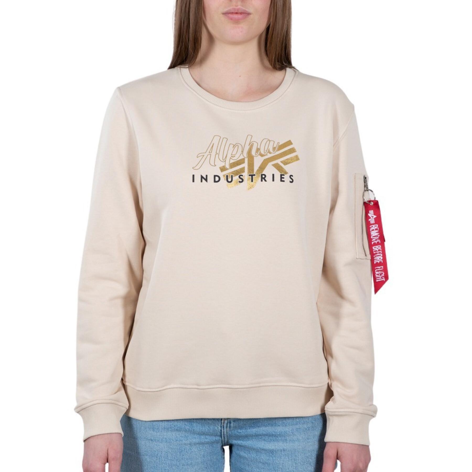 Sweatshirt woman Alpha Industries Gold Logo