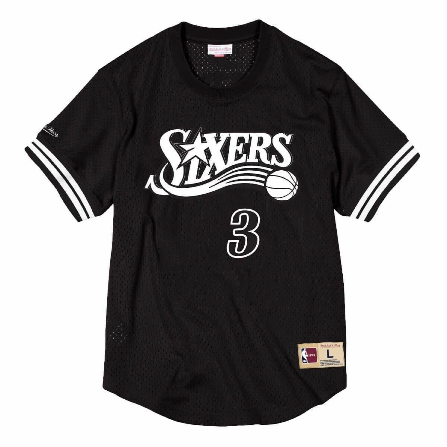T-shirt Philadelphia 76ers black & white mesh
