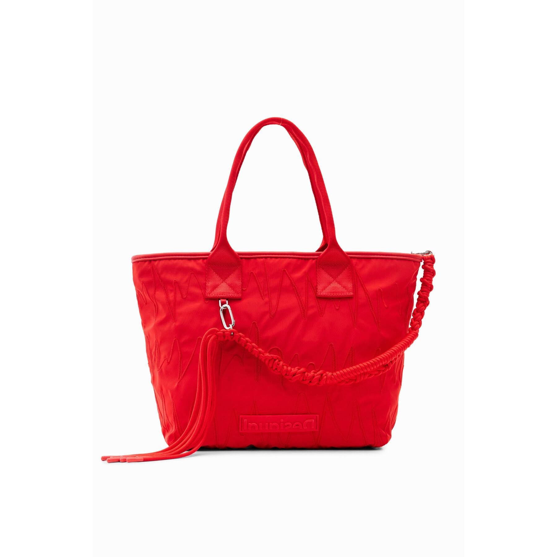 Large handbag embroidery woman Desigual