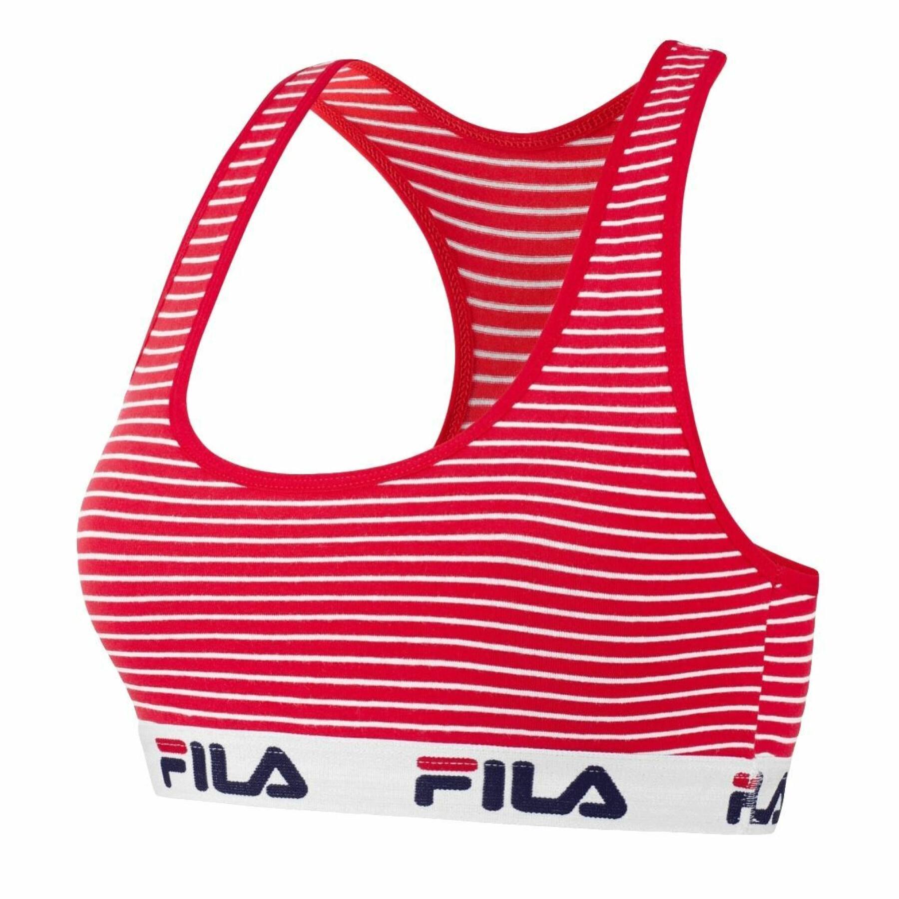 Women's cotton striped bra Fila