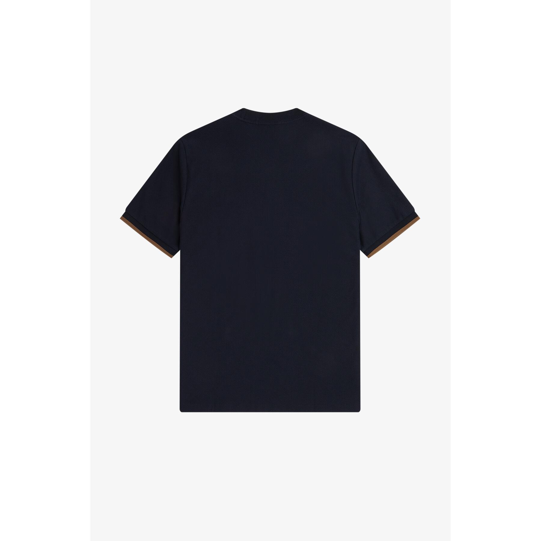 Piqué T-shirt with edged sleeves Fred Perry