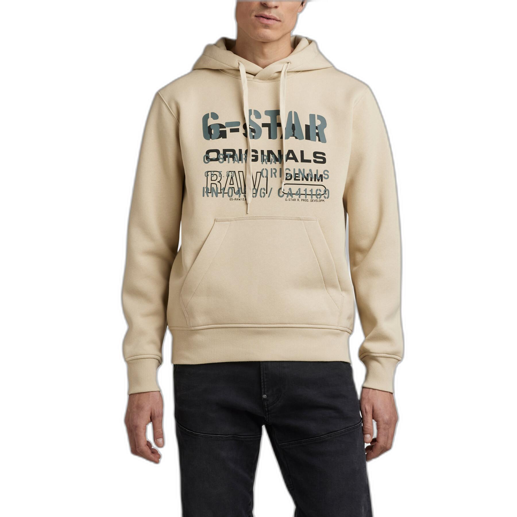 Hooded sweatshirt G-Star Multi layer originals