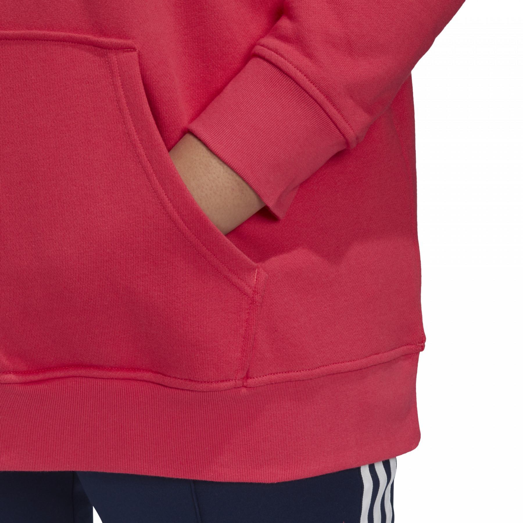 Women's hooded sweatshirt adidas Originals Trefoil- large sizes