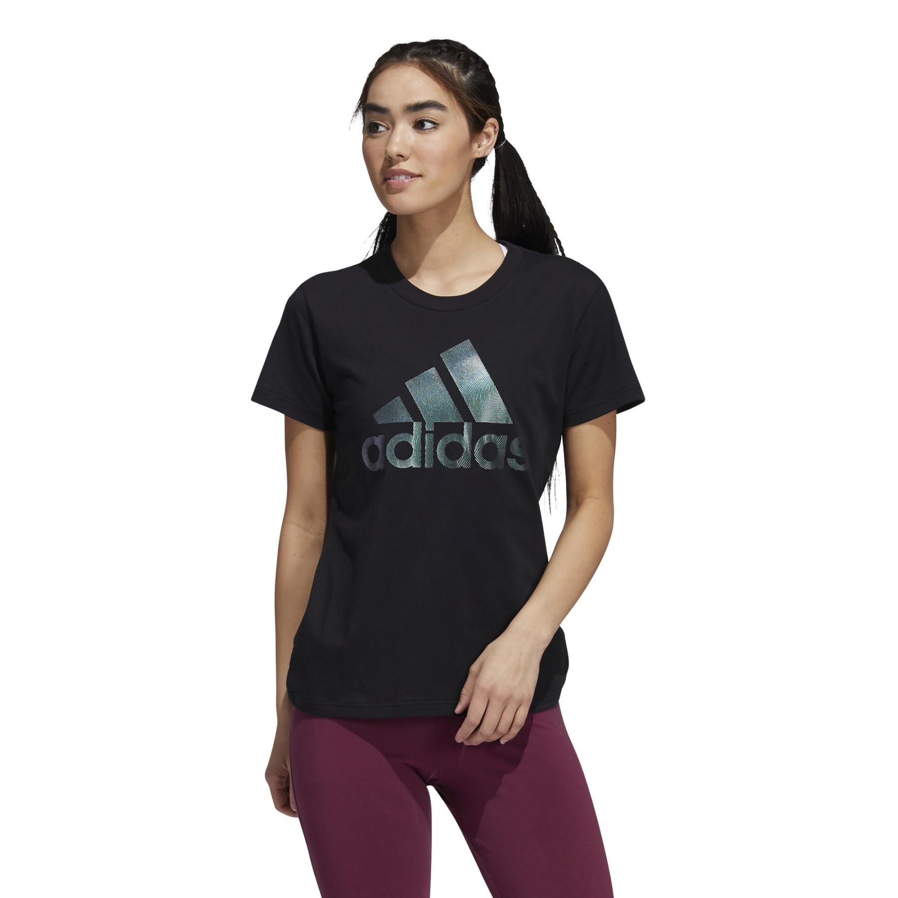 T-shirt short woman adidas Holiday Graphic Sleeve