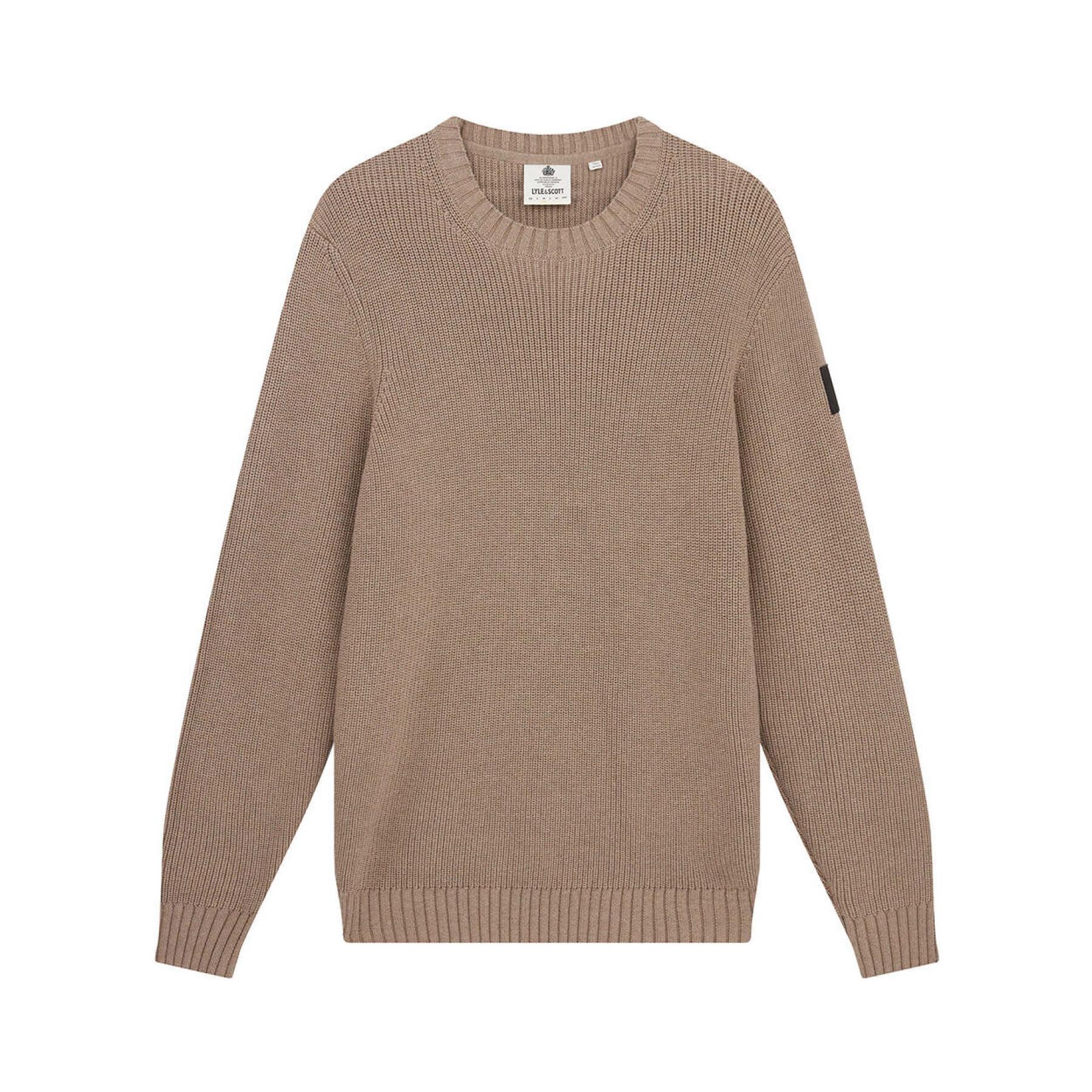 Contrasting ribbed round neck sweater Lyle & Scott