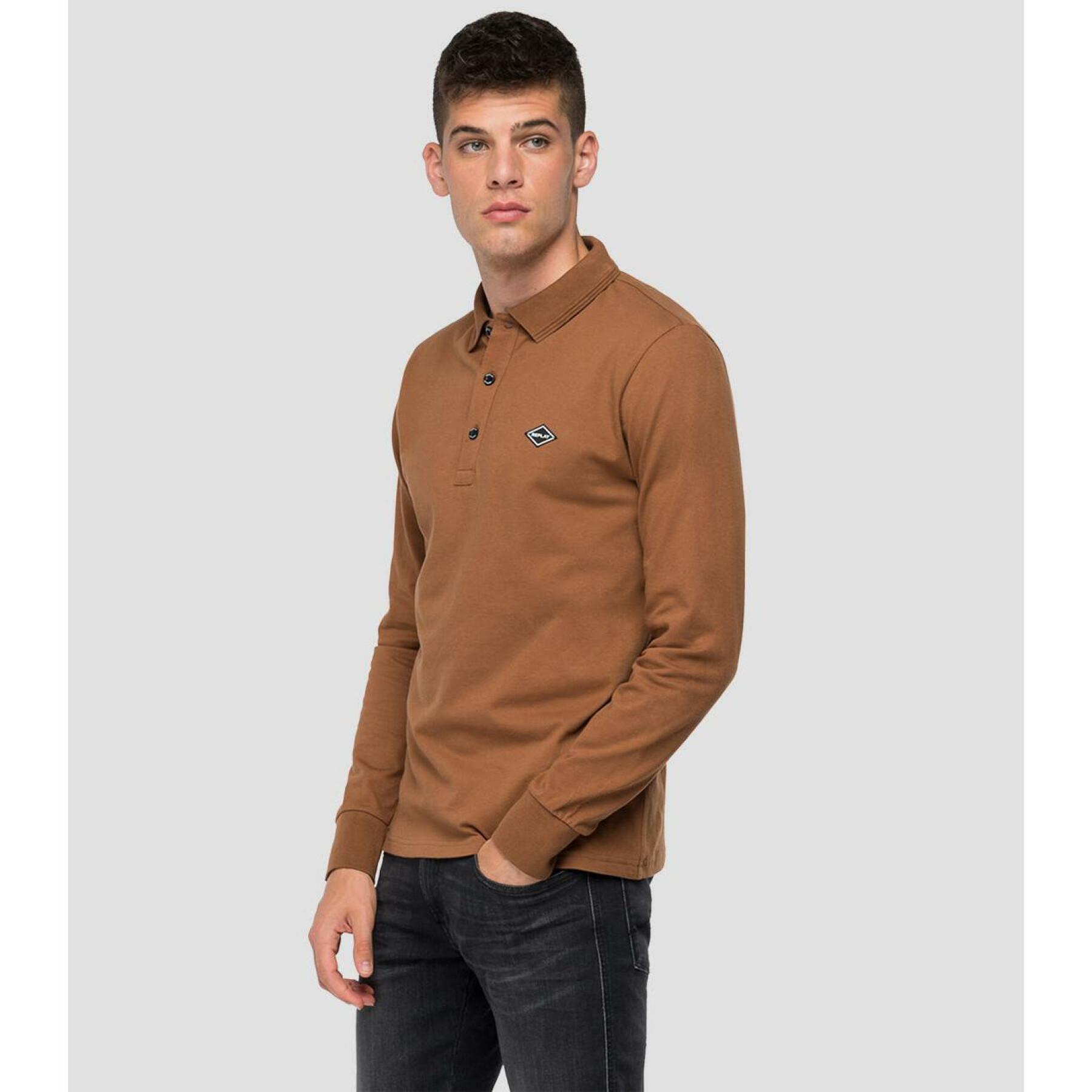 Long sleeve stretch polo Replay