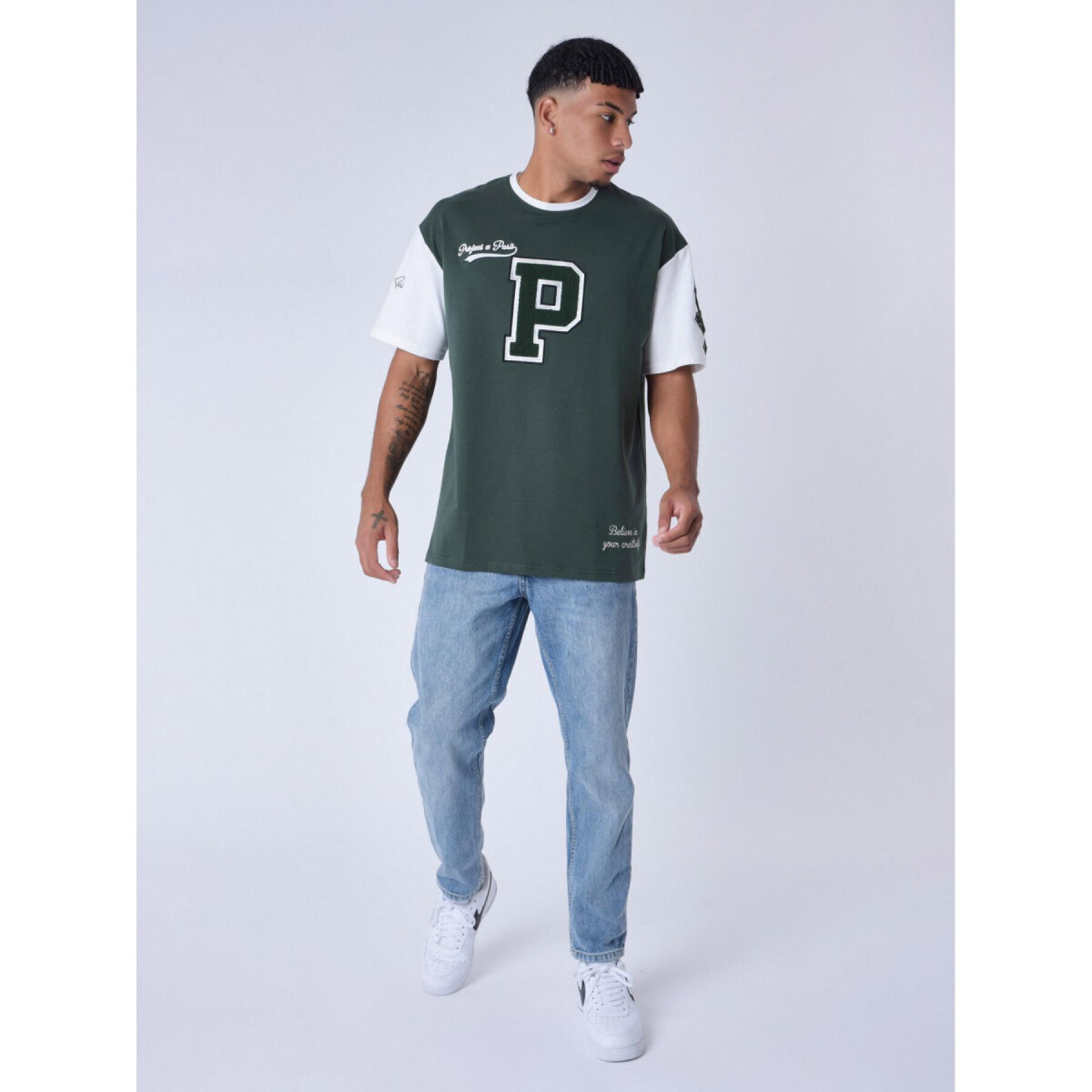 Two-tone college style T-shirt Project X Paris