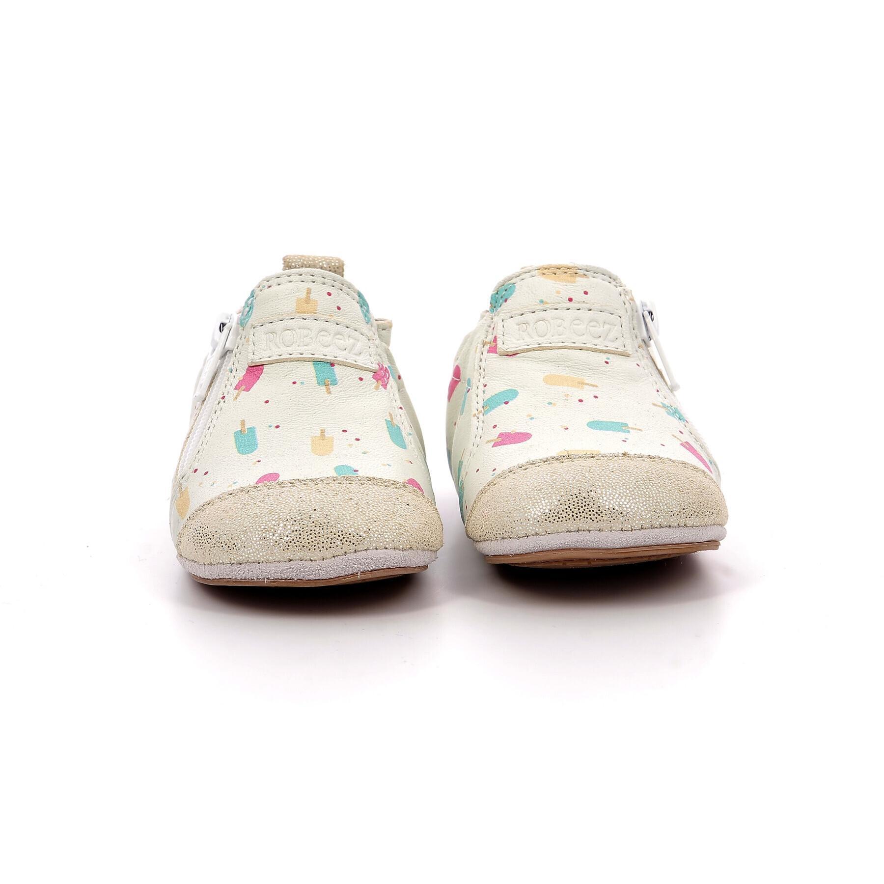 Baby girl slippers Robeez Confetti Ice