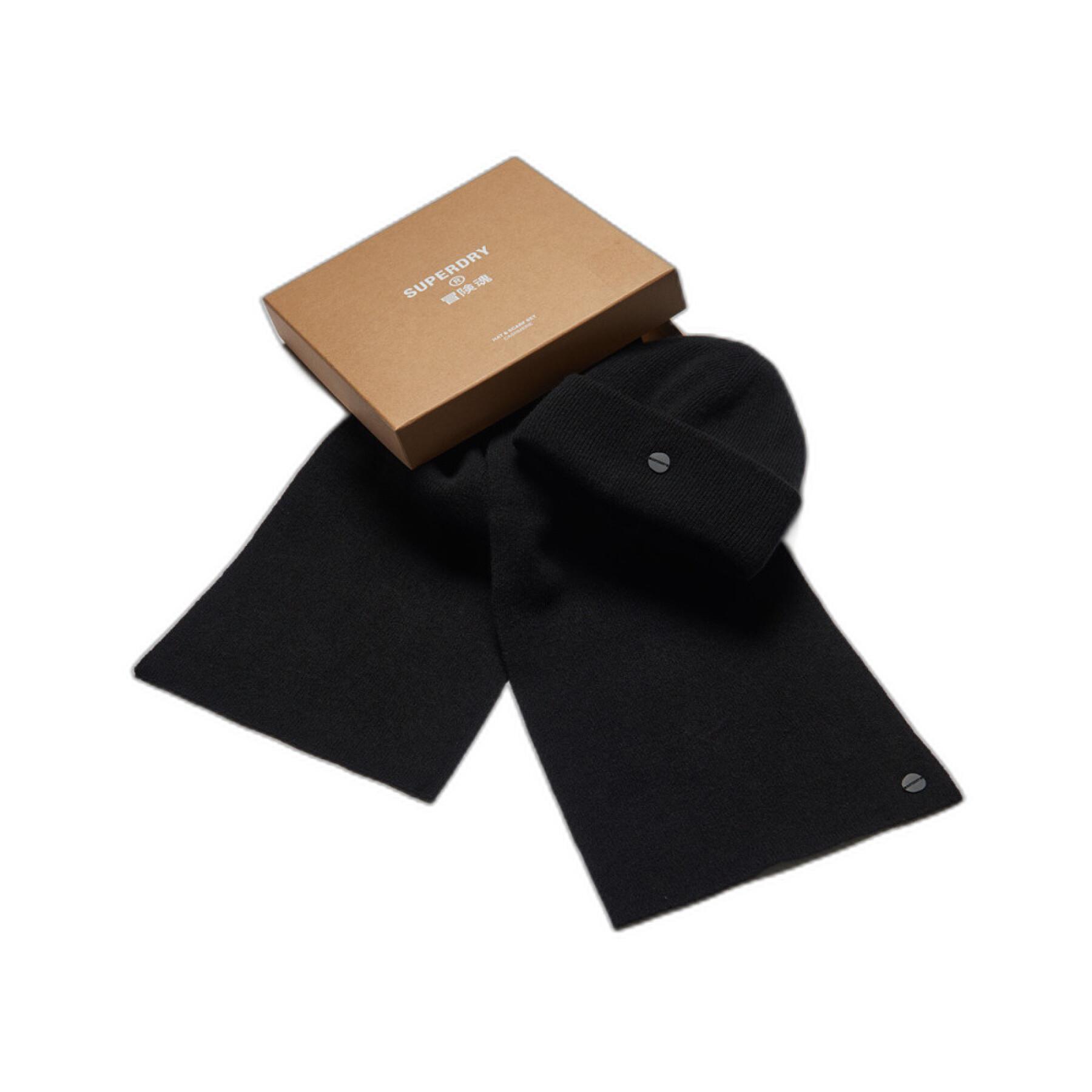 Cashmere hat and scarf gift set Superdry Studios