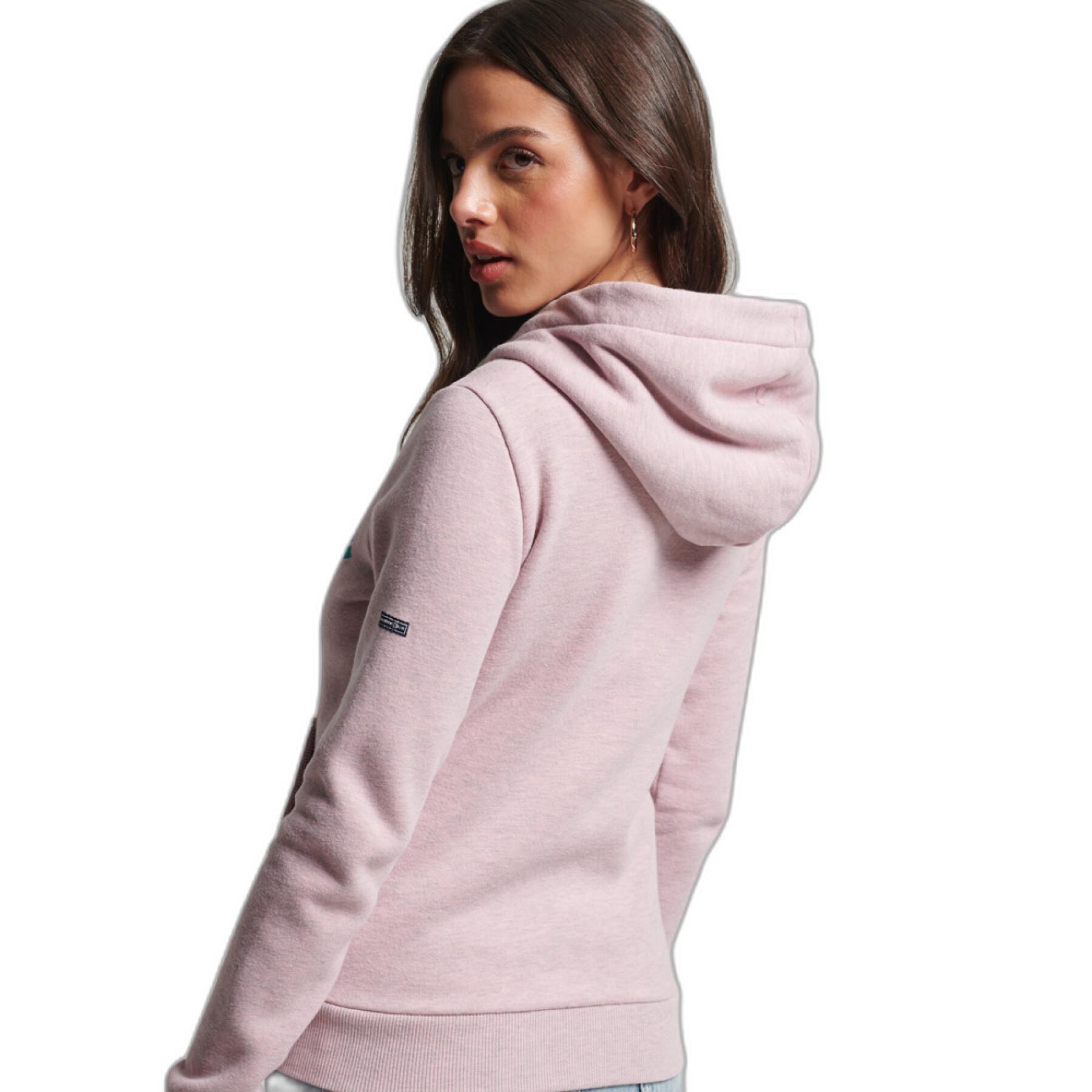 Sweatshirt zipped hoodie for women Superdry Vintage Cooper Nostalgic