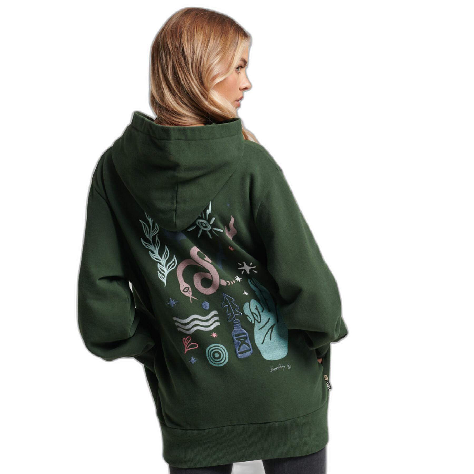 Sweatshirt hoodie woman Superdry Nomadic Folk