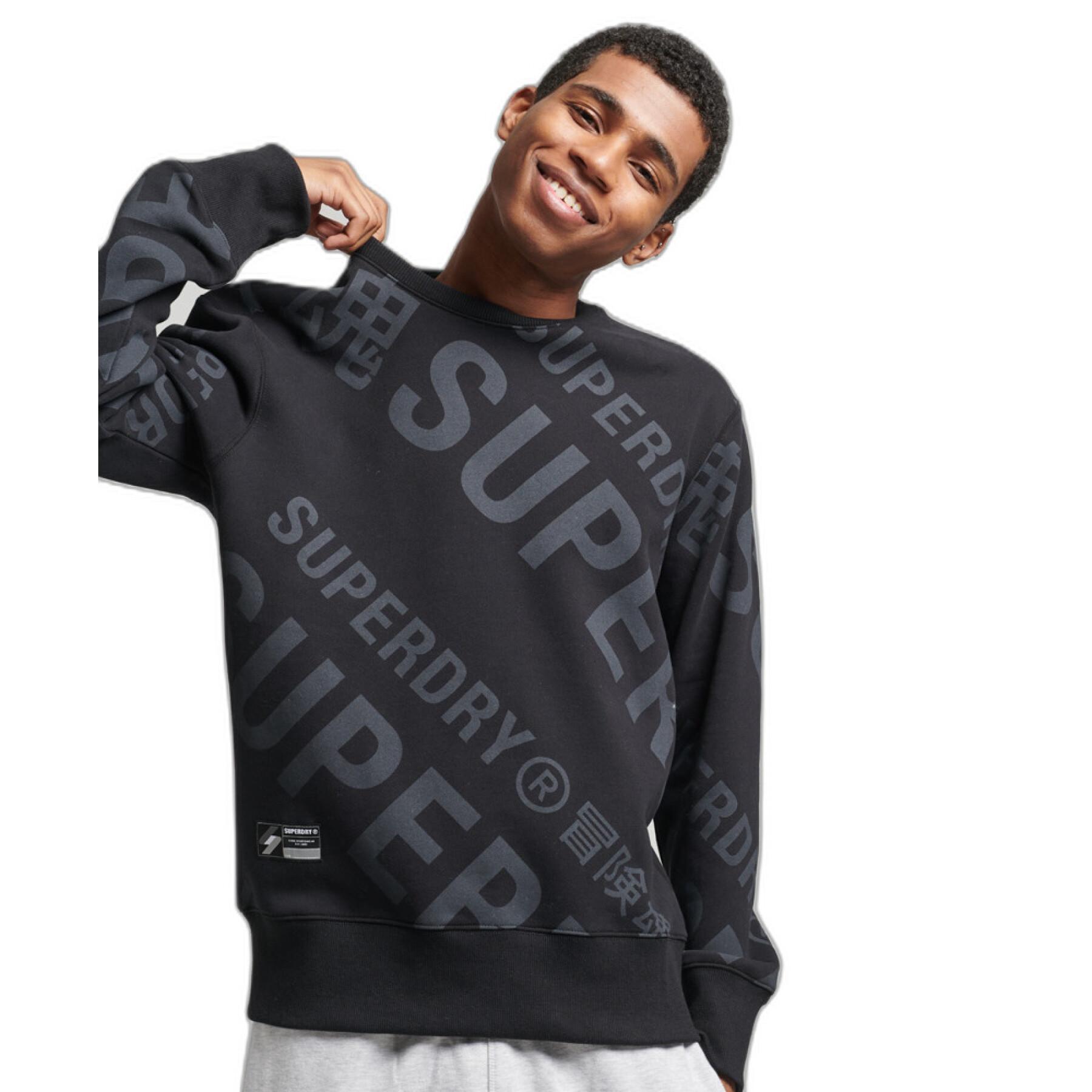 Printed crew neck sweatshirt Superdry Core Logo