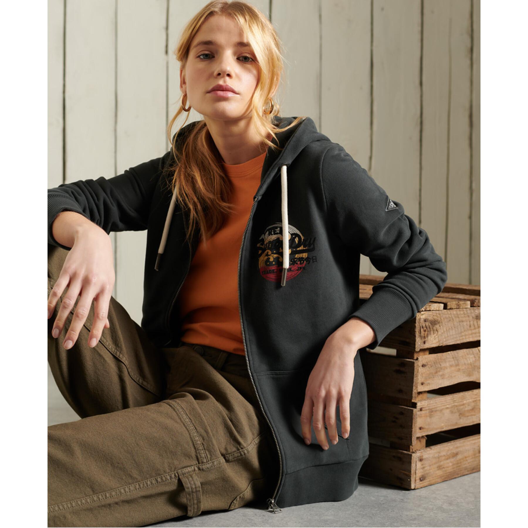 Women's zip-up hoodie Superdry Vintage Logo