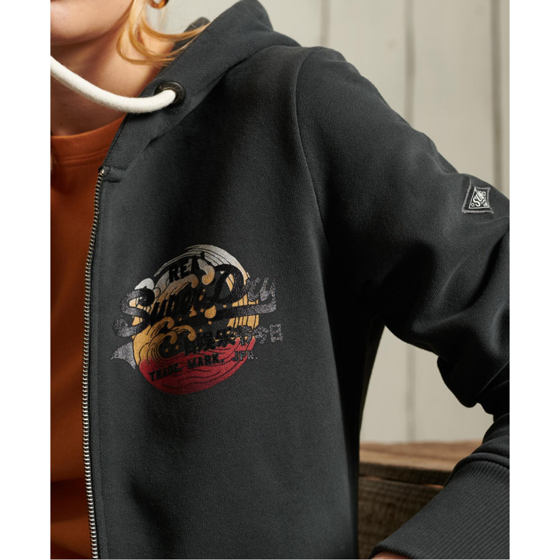 Women's zip-up hoodie Superdry Vintage Logo