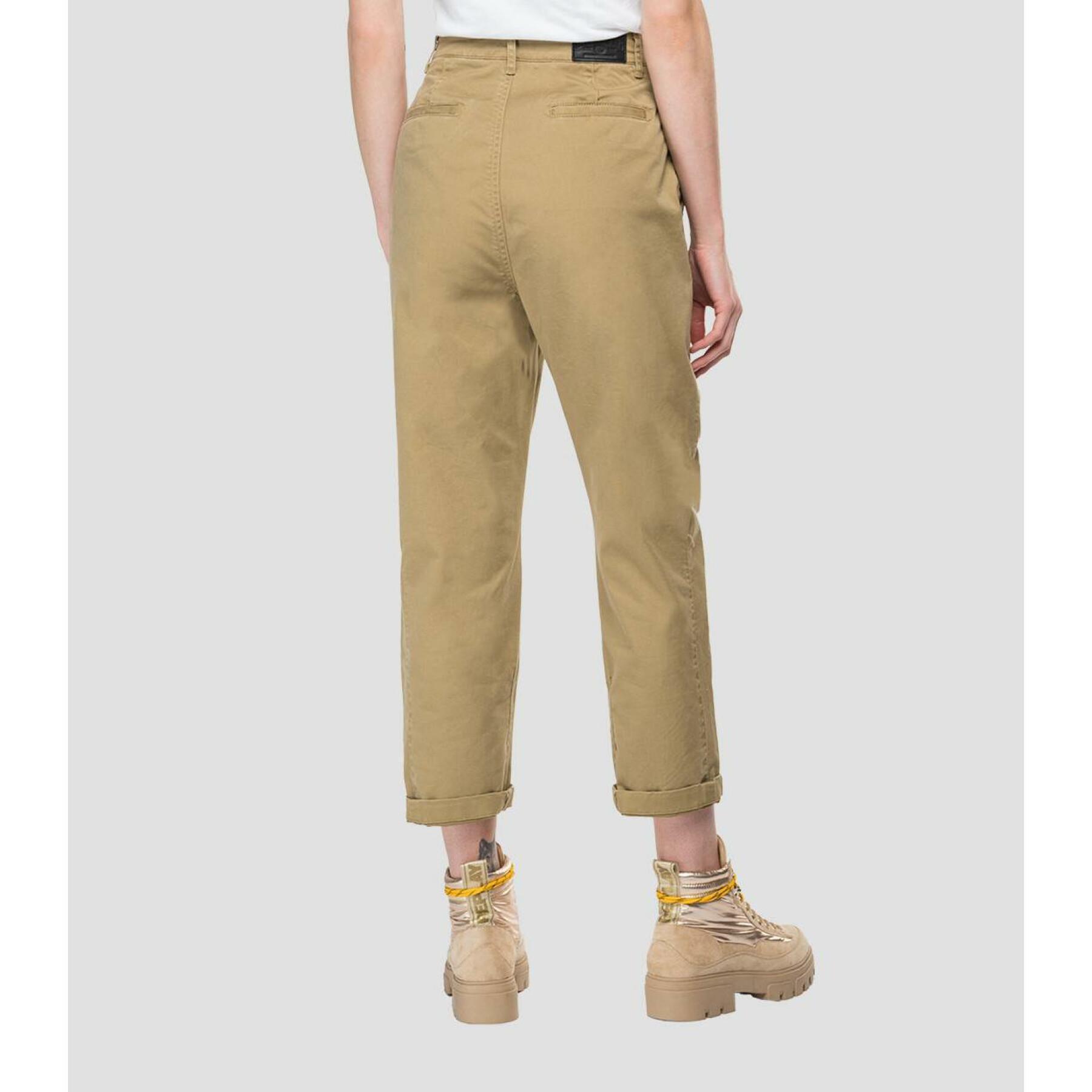 Women's high waist tapered trousers with pockets Replay