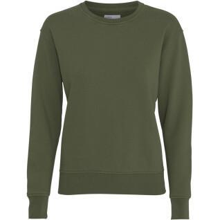Women's round neck sweater Colorful Standard Classic Organic seaweed green
