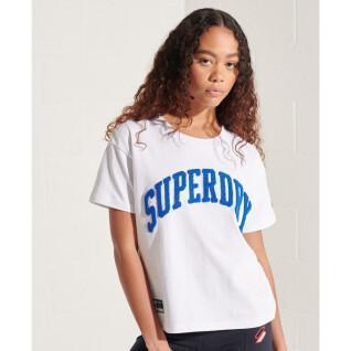 Women's straight cut T-shirt Superdry Varsity Arch