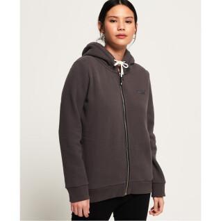 Women's zip-up hoodie Superdry Elite Orange Label