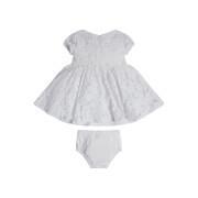 Baby girl's panties + heavy floral lace dress set Guess