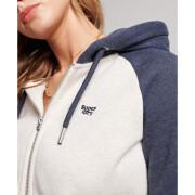 Hoodie zipper style base-ball embroidered woman Superdry Vintage Logo
