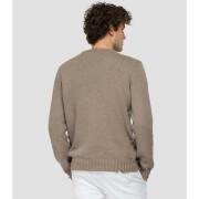 Crew neck sweater with abrasions Replay Hyperflex