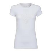 Women's short sleeve T-shirt Guess Eyelet Floral Logo R3