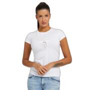 Women's short sleeve T-shirt Guess Eyelet Floral Logo R3